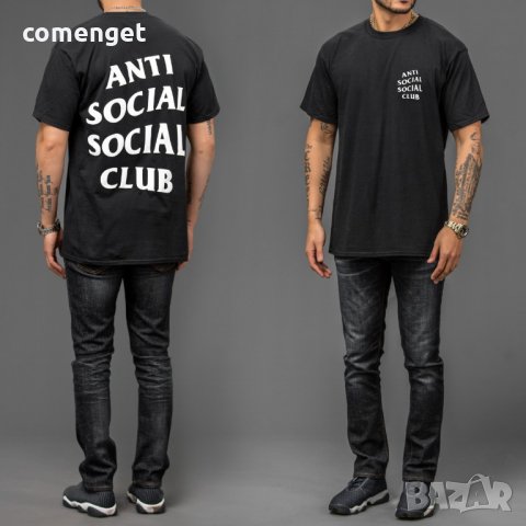  ХИТ! Мъжка тениска с ANTI SOCIAL CLUB принт! Бъди различен, поръчай с твоя идея! , снимка 1 - Тениски - 22235301
