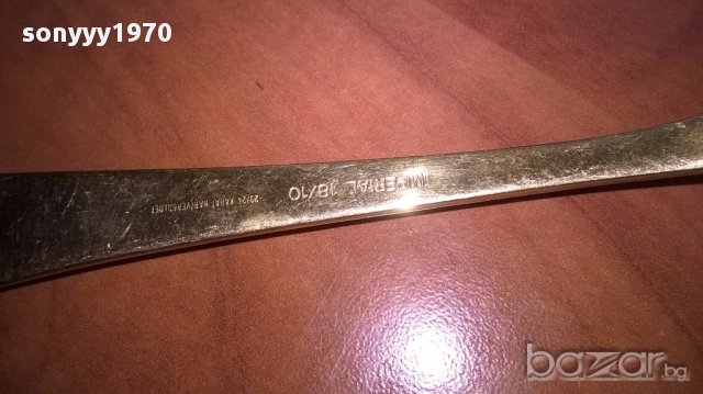 Imperial 18/10-23/24 karat hartvergoldet-вилица 17см-внос швеицария, снимка 12 - Антикварни и старинни предмети - 17888641