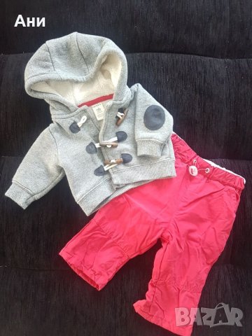 Гъзарски суитчър Carter's и червен панталон, снимка 1 - Бебешки блузки - 22194447