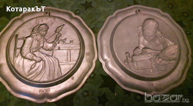 Релефни пана - Занаяти /цв.метал/ - Лот 2 бр., снимка 2 - Антикварни и старинни предмети - 14486481