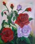 Маслена картина Рози, снимка 1 - Картини - 22248462