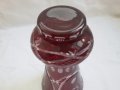 ваза цветен червен кристал , снимка 4