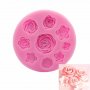9 размера рози роза  розички в кръг силиконов молд форма декорация торта фондан шоколад и др., снимка 2