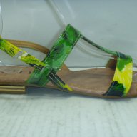 Дам. сандал YINI зелено, жълто(П„Г), снимка 1 - Сандали - 14318175