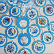 медальони за детски рожден ден със Смърфовете, снимка 4 - Други - 17232026