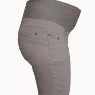 Панталон за макси дами и бременни 012912 във бежово, снимка 2 - Дрехи за бременни - 9260633