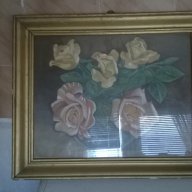 стара картина-цветя, снимка 1 - Картини - 14884368