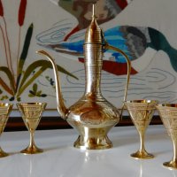 Месингови чаши с клетъчен емайл. , снимка 5 - Антикварни и старинни предмети - 23809614
