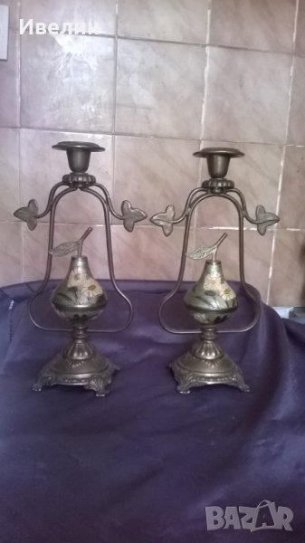 два ретро свещници, снимка 1
