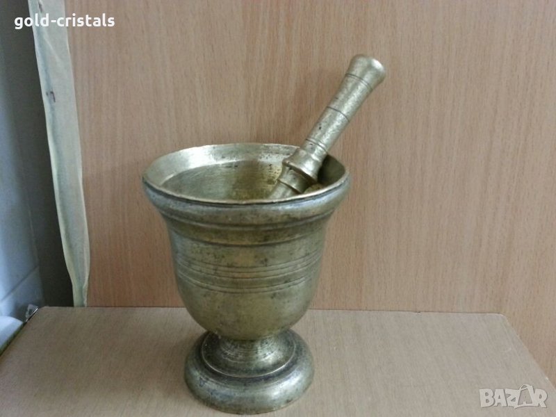 Стар български хаван хаванче бронз месинг , снимка 1