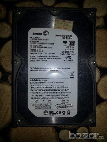 Хард диск 320GB Seagate Barracuda Sata 3.07200rpm – ПЕРФЕКТЕН!, снимка 1