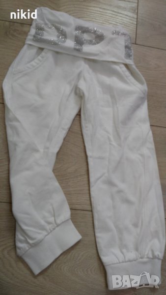 Бял детски панталон с ластик в талия марков dodi petto, снимка 1