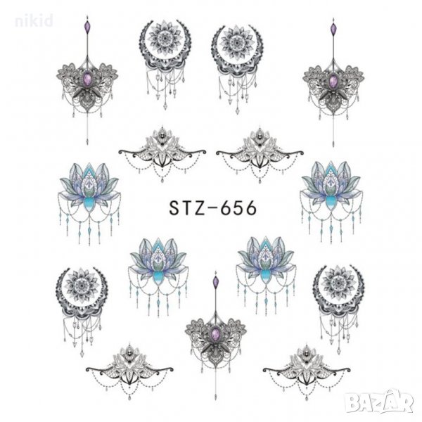 STZ-656  накити слайдер ваденки водни стикери за нокти маникюр, снимка 1