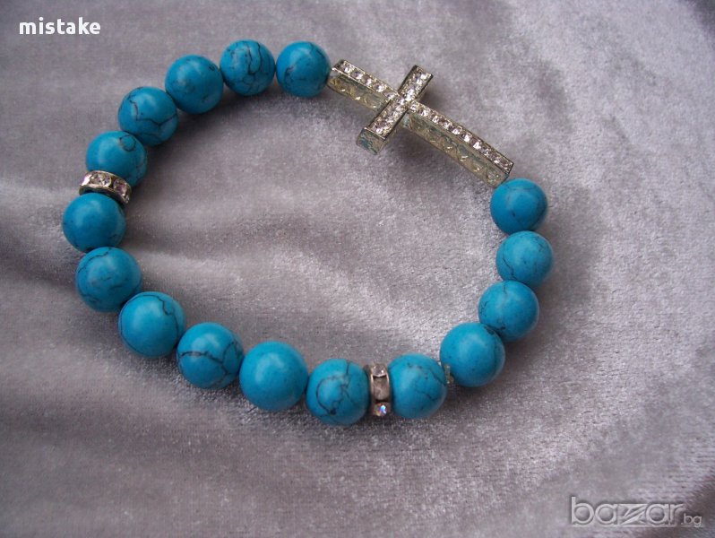 гривна Тюркоаз с кръст, снимка 1