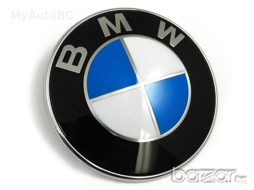 BMW емблема 82мм E36 E46 E34 E39 E60 E65 E38 X3 X5 X6 3 4 5 6 7 8, снимка 1