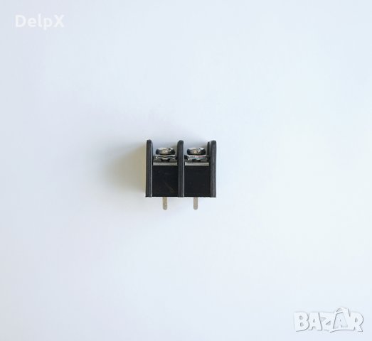 Лустер клема за платка 20A 220V черна 2pin 4mm2, снимка 1 - Строителни материали - 17442114