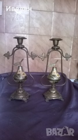два ретро свещници