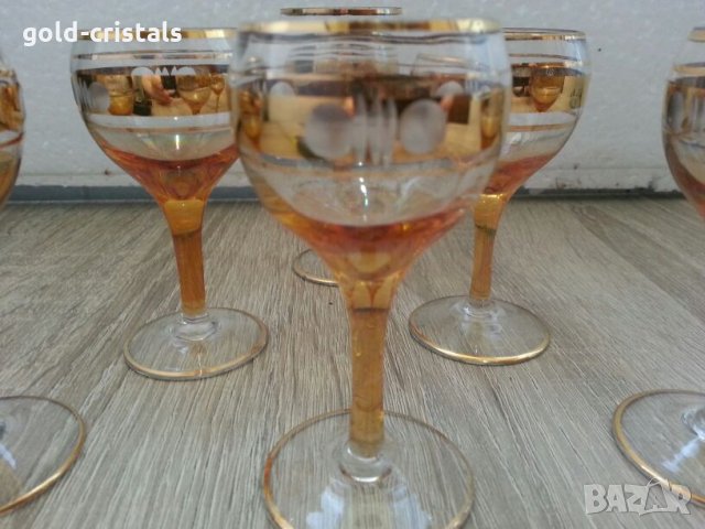 Чаши за ракия с златен кант, снимка 11 - Антикварни и старинни предмети - 22534810