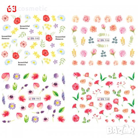 12в1 водни стикери за маникиюр 63, снимка 4 - Продукти за маникюр - 23787422