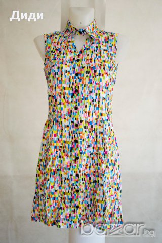 Многоцветна къса лятна рокля - XS, снимка 2 - Рокли - 17190516