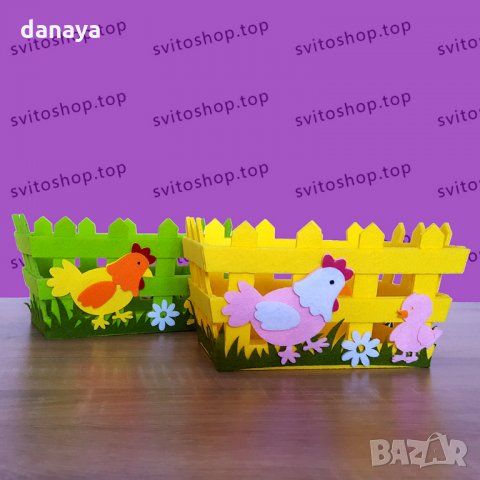 Панер за великденски яйца и лакомства украса за Великден декорация, снимка 5 - Декорация за дома - 24528692