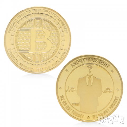 Bitcoin Anonymous колекционерска монета, снимка 3 - Нумизматика и бонистика - 23181652