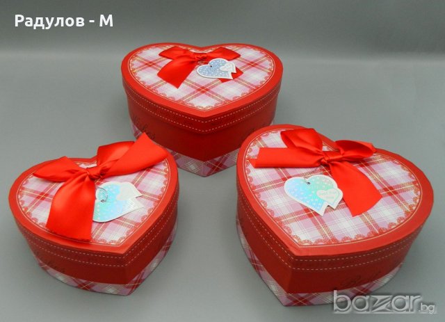 Кутии за подарък с формата на сърце, снимка 3 - Романтични подаръци - 20654322