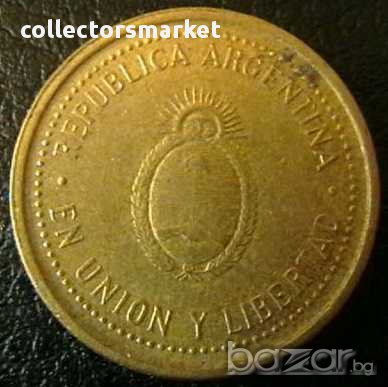 10 центаво 1993, Аржентина, снимка 2 - Нумизматика и бонистика - 15763697