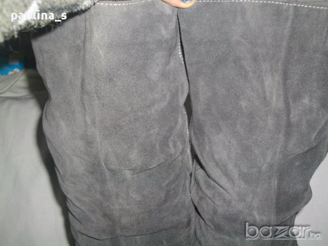 Дамски чизми от естествена кожа и велур, снимка 5 - Дамски ботуши - 16543726