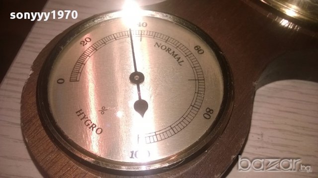 Ретро хидро/барометър/часовник-60/17см-внос швеицария, снимка 3 - Антикварни и старинни предмети - 15452306