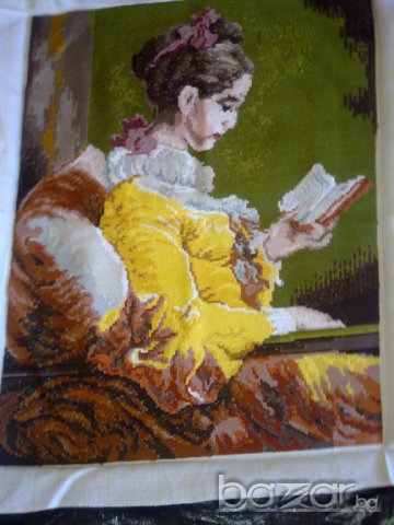 Вилеров гоблен -момичето с книгата, снимка 4 - Гоблени - 7344587