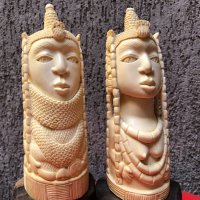 Слонова кост Цар и царица, снимка 8 - Антикварни и старинни предмети - 22889547