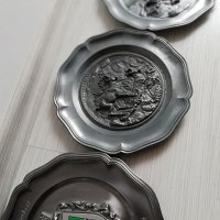 Немска цинкова чиния, снимка 4 - Декорация за дома - 23825680