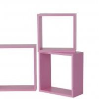 Комплект розови квадратни етажерки, снимка 1 - Етажерки - 20994755