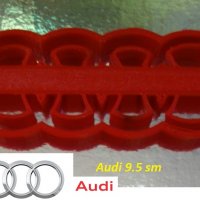 Audi Ауди голям Пластмасов резец лого форма за тесто бисквитки фондан торта украса и др, снимка 1 - Форми - 24044444