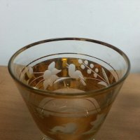 Ретро чаши  с позлата и гравирани , снимка 5 - Антикварни и старинни предмети - 22193385