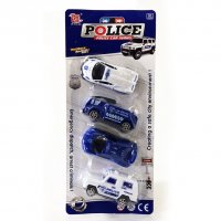 638 Полицейски колички детски играчки за момче комплект от 4 броя, снимка 1 - Коли, камиони, мотори, писти - 23571020