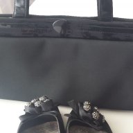 Сатенени обувки, 38 +сатенена чантичка, снимка 5 - Дамски обувки на ток - 17837861