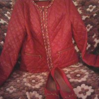 Червено яке за пролет и есен,размер Л,цена 10лв., снимка 1 - Якета - 19434799