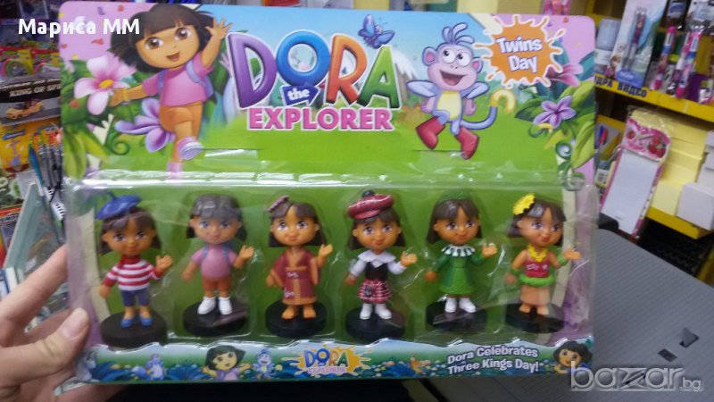 Комплект фигурки за торта Дора Дисни фигури 6броя на блистер , снимка 1