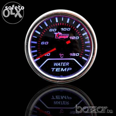 Измервателен уред 52мм температура на водата water temperature авто , снимка 1
