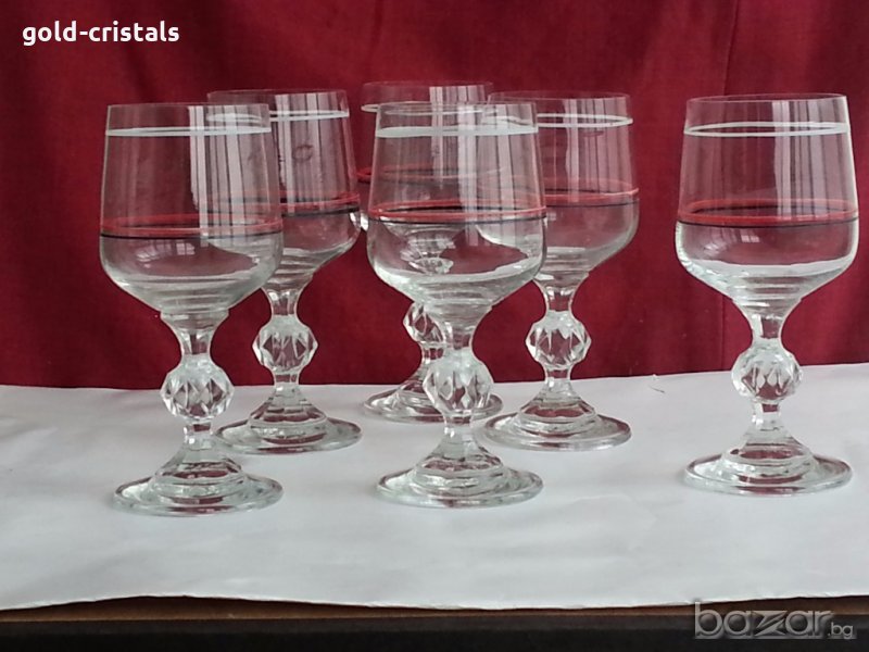 сервиз кристални чаши за вино, снимка 1