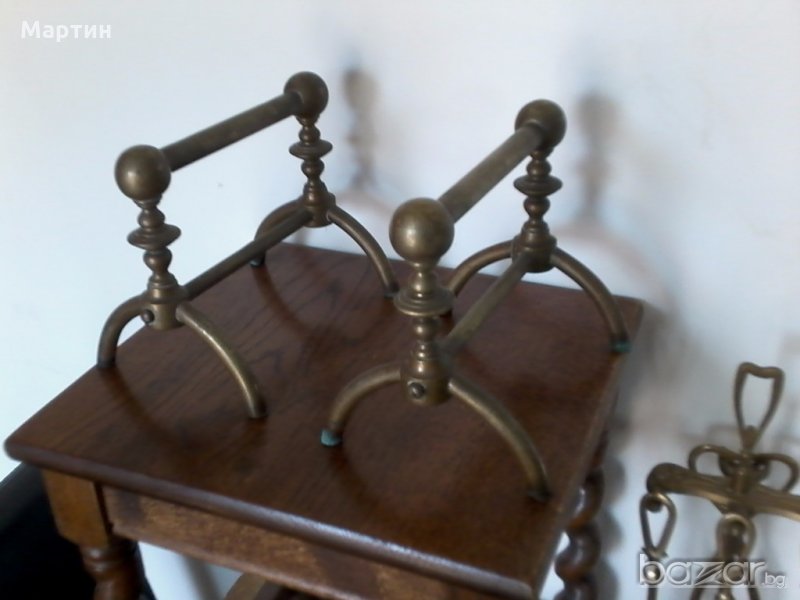 Стар масивен бронзов прибор за  - Камина ! (5555643), снимка 1