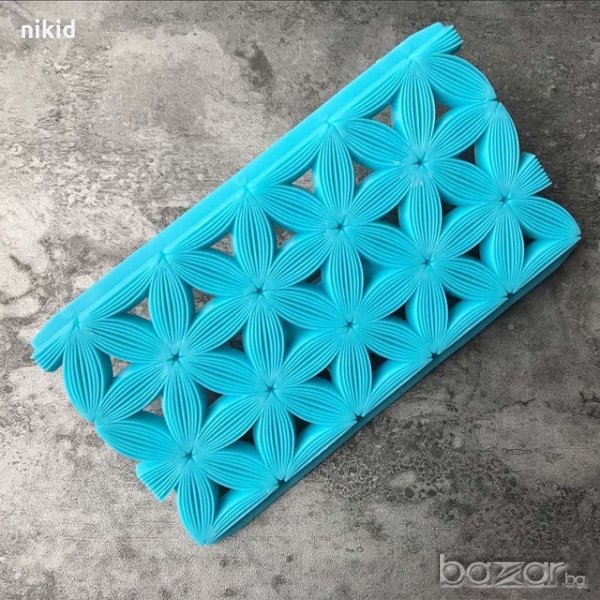 Венчелисти едри мрежа ограда решетка щампа за украса и декор на торти фондан борд, снимка 1