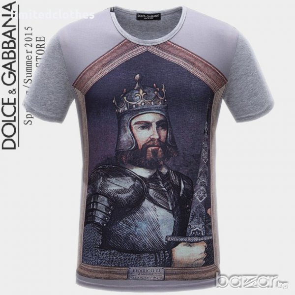 D&G Dolce & Gabbana King Federico Print Мъжка Тениска size 48 (M), снимка 1