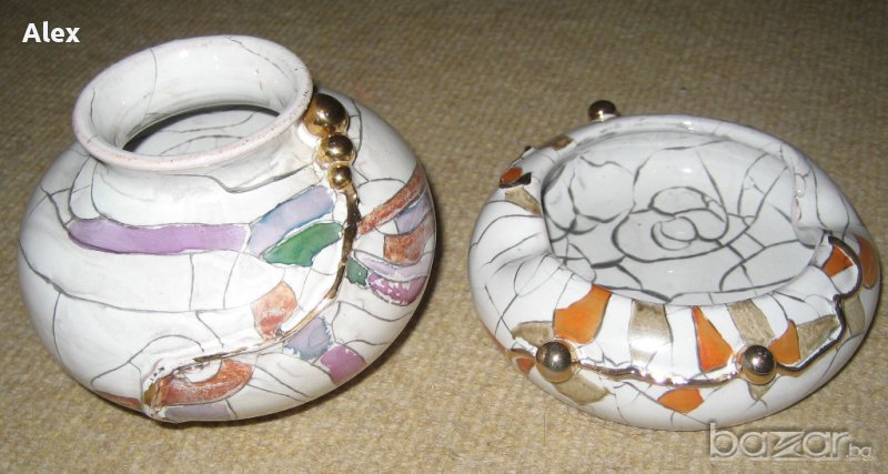 Комплект вазичка и пепелник, снимка 1