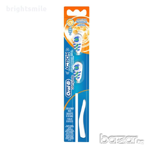 Рез. накрайници - Oral B Crossaction Power Battery Toothbrush Refill Heads, Soft - 2 бр., снимка 1