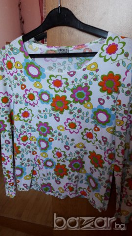 Дамска еластична блуза с дълъг ръкав шарена, снимка 3 - Блузи с дълъг ръкав и пуловери - 16161921