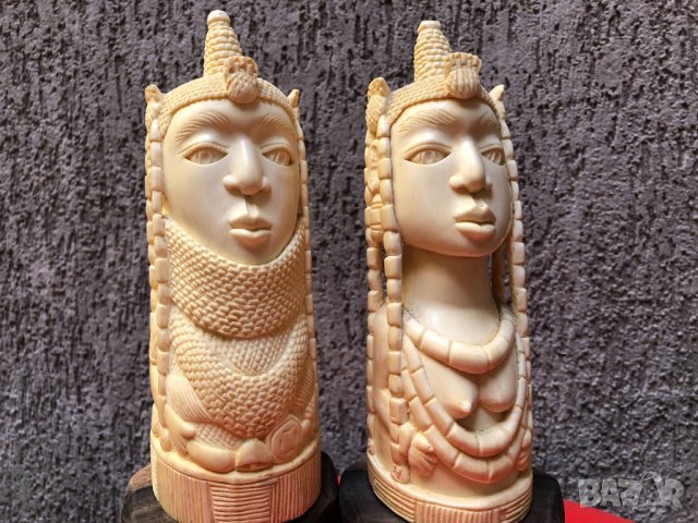 Слонова кост Цар и царица, снимка 8 - Антикварни и старинни предмети - 22889547