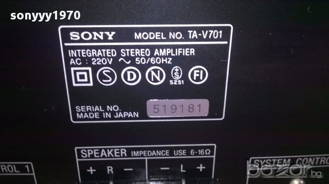 sony amplifier-japan-внос швеицария, снимка 8 - Ресийвъри, усилватели, смесителни пултове - 12764785